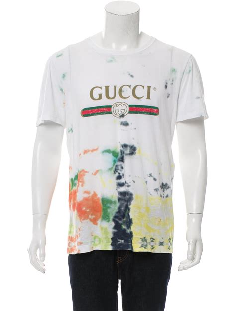 gucci tie dye t shirt|gucci t-shirt logo embroidery.